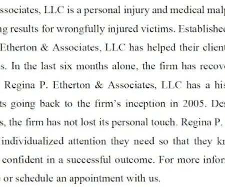 Regina P. Etherton & Associates, LLC