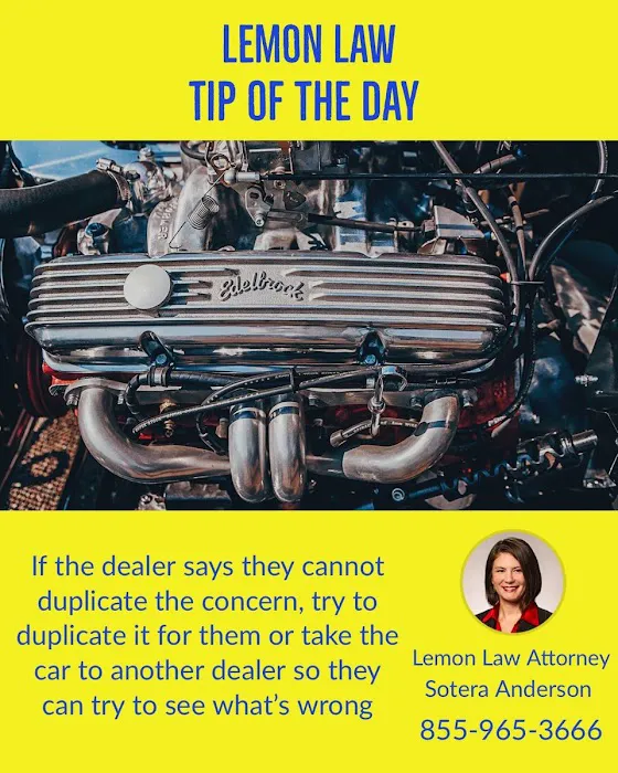 California Lemon Law Attorney - Law Offices of Sotera L. Anderson Picture 6