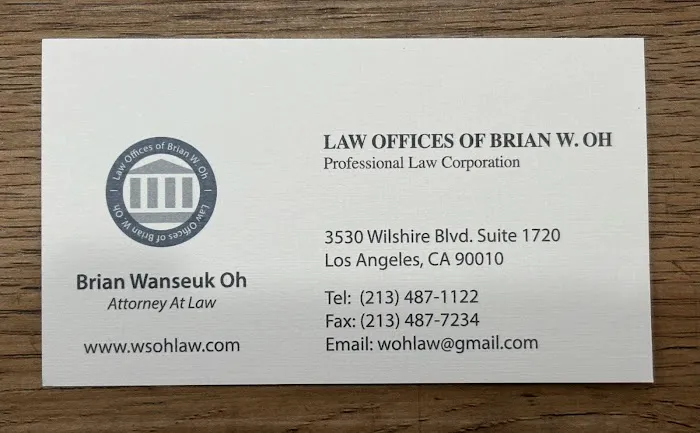 Law office of BRIAN W. OH 오완석 이민법 변호사 Picture 2