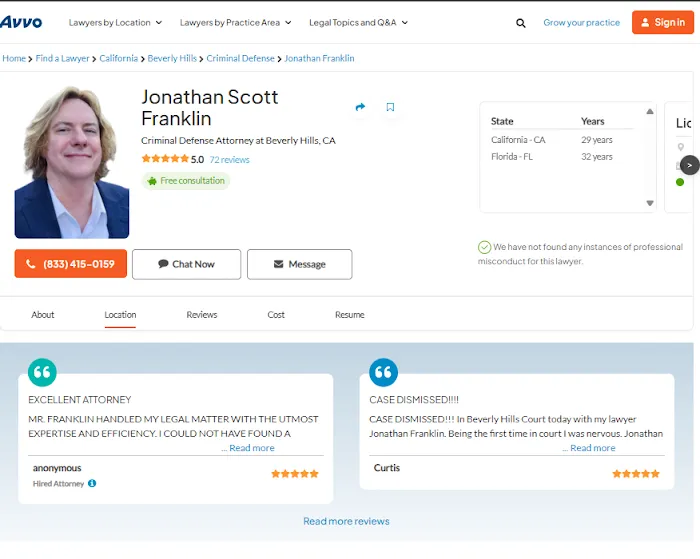 Jonathan Franklin | Los Angeles DUI Lawyer Picture 6