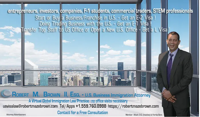 Robert M. Brown II, Esq. - A Global Virtual Immigration Law Practice Picture 3