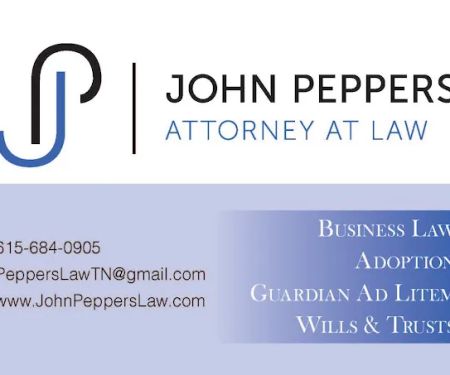 John Peppers, Lawyer